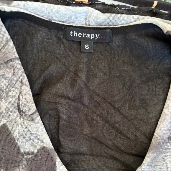 Therapy Black and Gray Patterned Tank Top - Picture 4 of 4